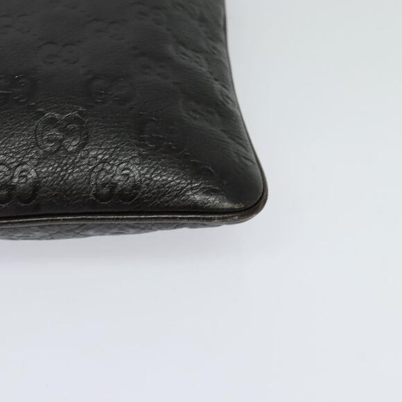 GUCCI GG Canvas Guccissima Bag Leather Dark Brown Gold - Picture 11 of 16